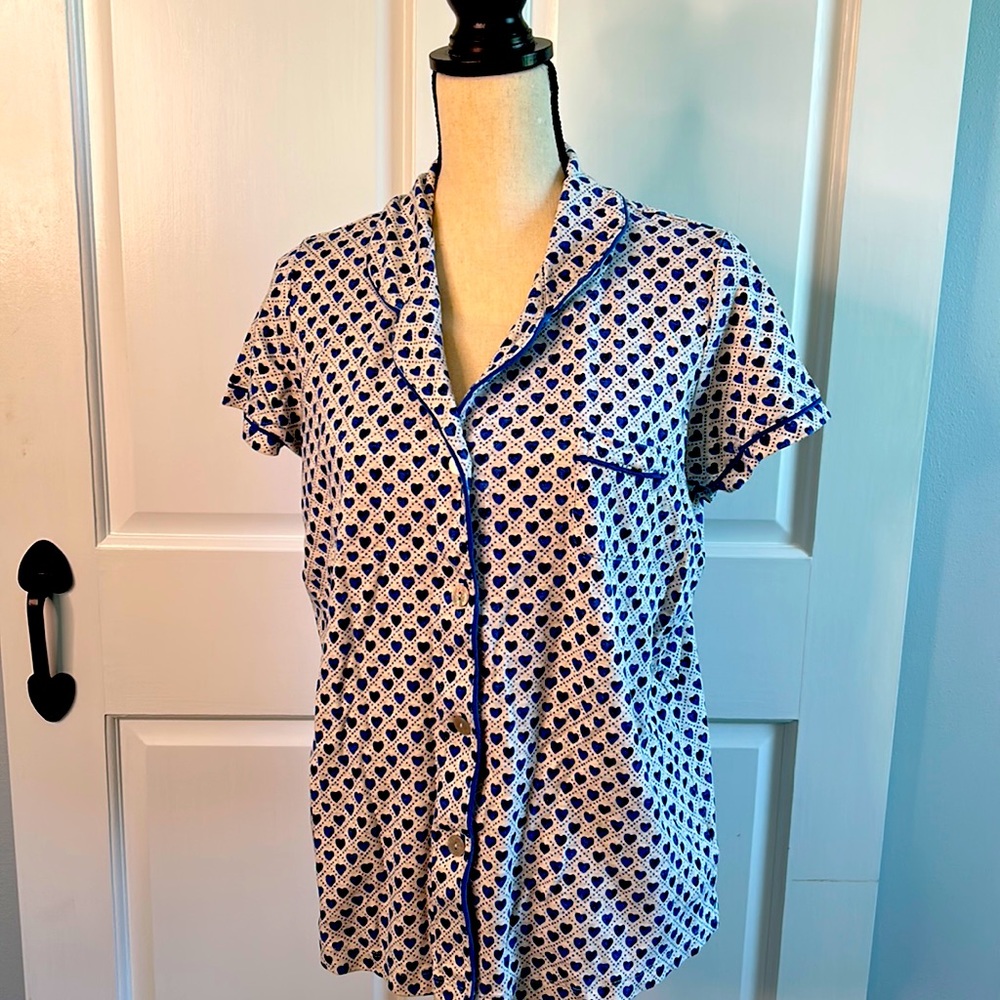 Roller Rabbit Blue Hearts Polo Pajamas